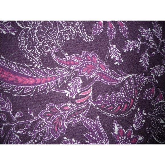 Roamans V neck Thermal Tunic Purple Sz 3x 30/32 Long sleeve swing bottom - Picture 2 of 4